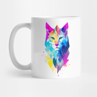 Lynx Wild Nature Animal Colors Art Paint Mug
